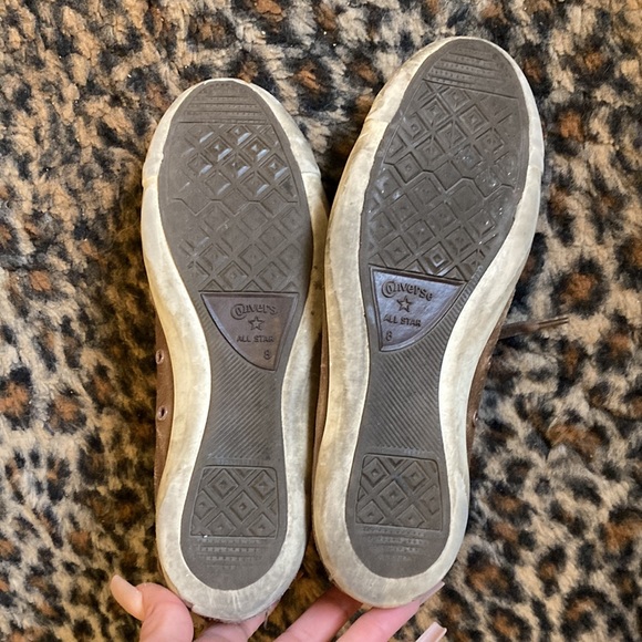 Converse Slim High Top Brown Leather Sneakers - Picture 7 of 7